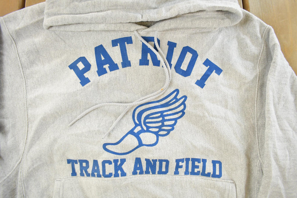 Vintage 1990s Champion Reverse Weave Patriot Track & Field Hoodie Sweatshirt Men's Small
