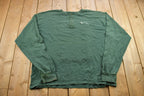 Vintage 1990s Green Quarter Button Champion Sweatshirt