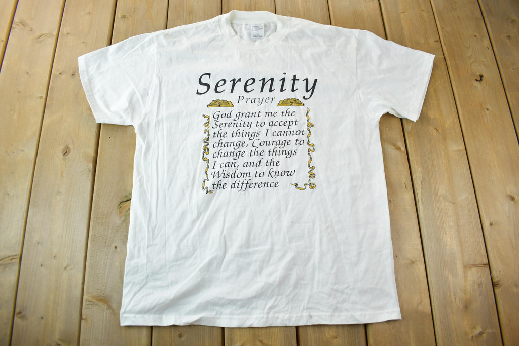 Vintage 1990s Serenity Prayer Graphic T-Shirt