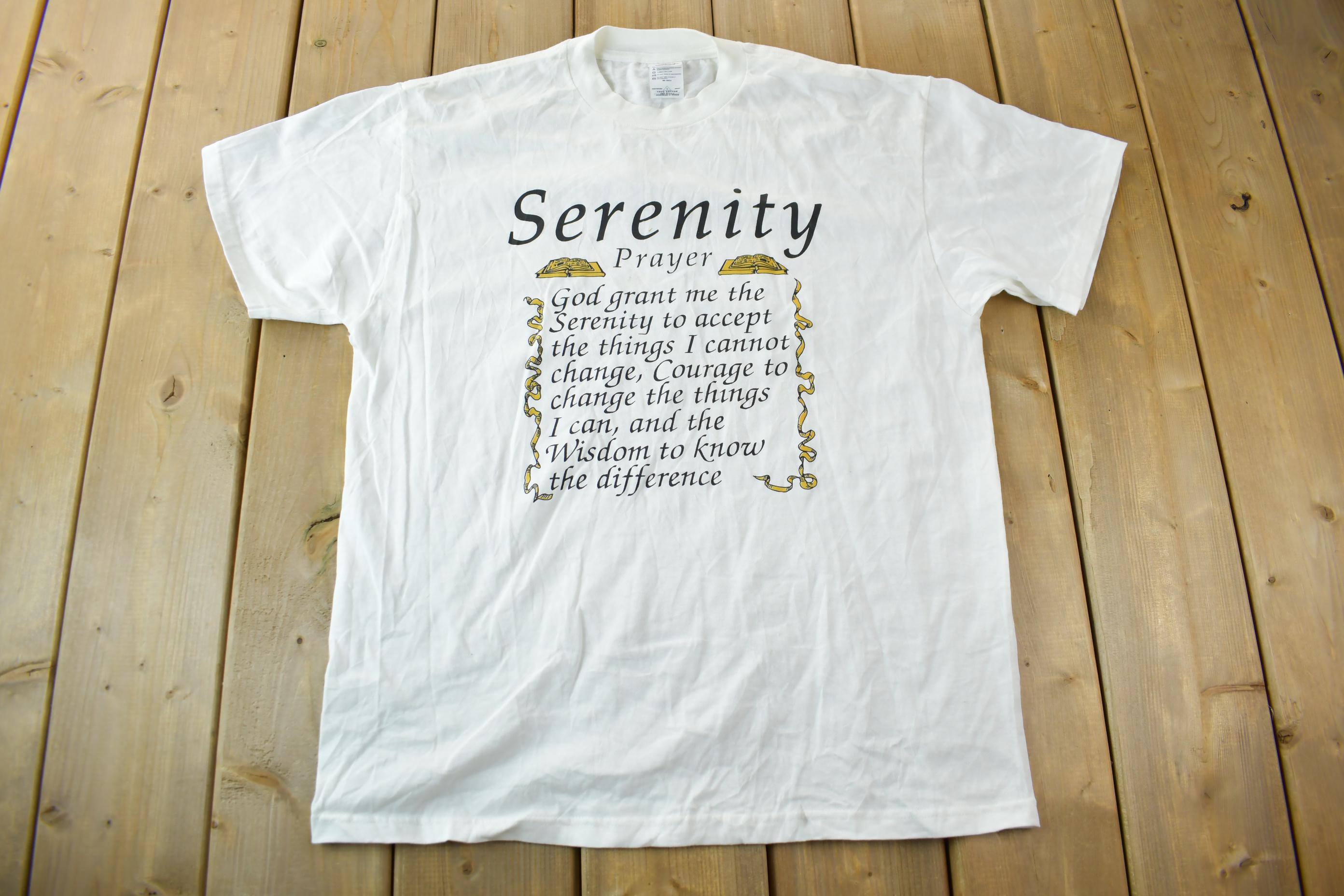 Vintage 1990s Serenity Prayer Graphic T-Shirt