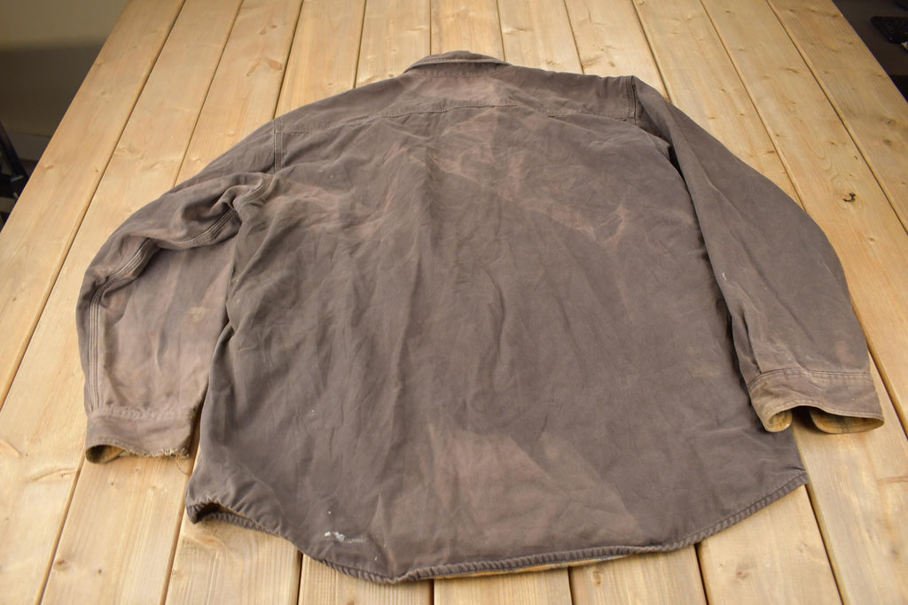 Vintage Y2K Plaid Lined Thrashed Carhartt Button Up Shirt