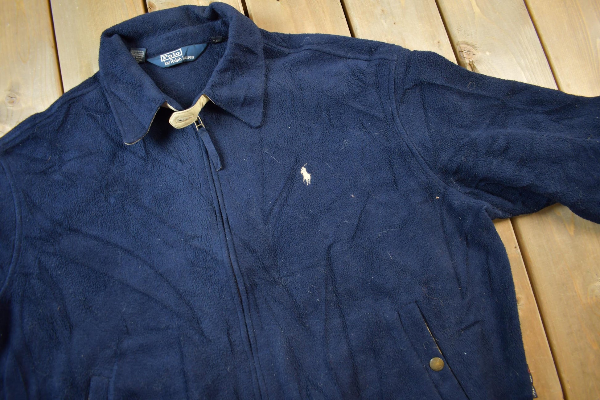 Vintage 1990s Polo Ralph Lauren Zip Up Polartec Fleece Sweater