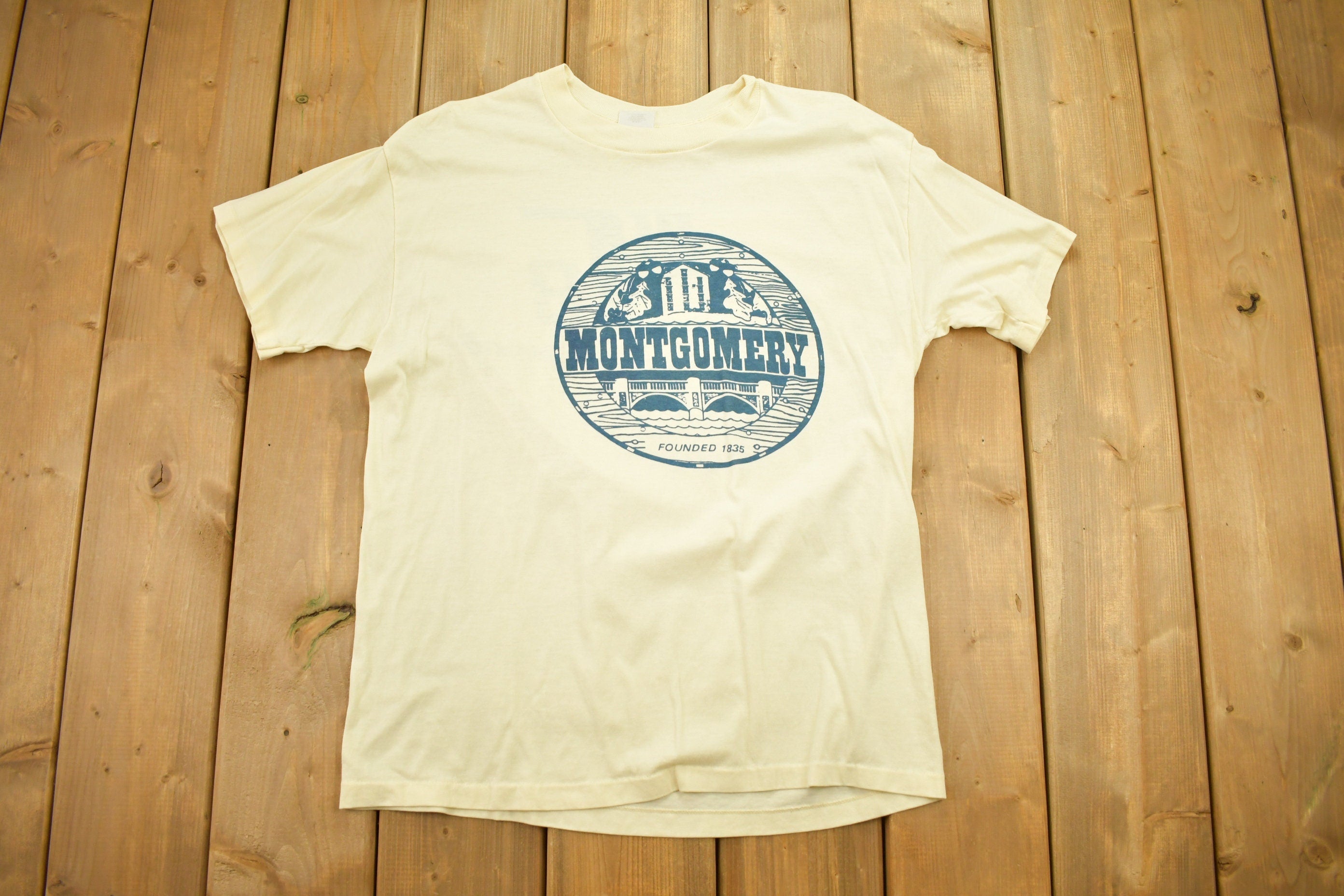 Vintage 1980s Montgomery West Suburban Banking Single Stitch T-Shirt