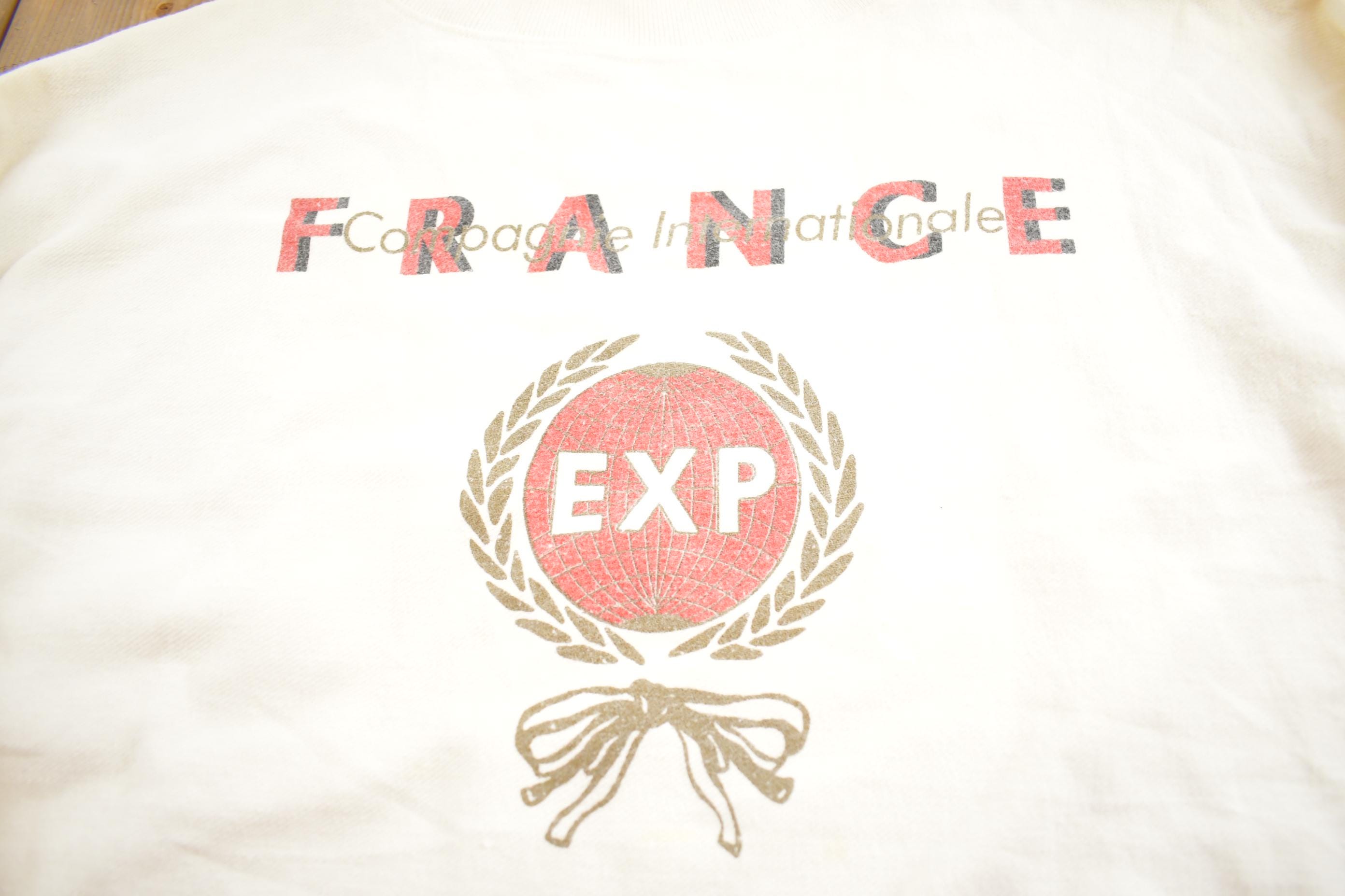 Vintage 1990s France Express Travel Crewneck Sweatshirt