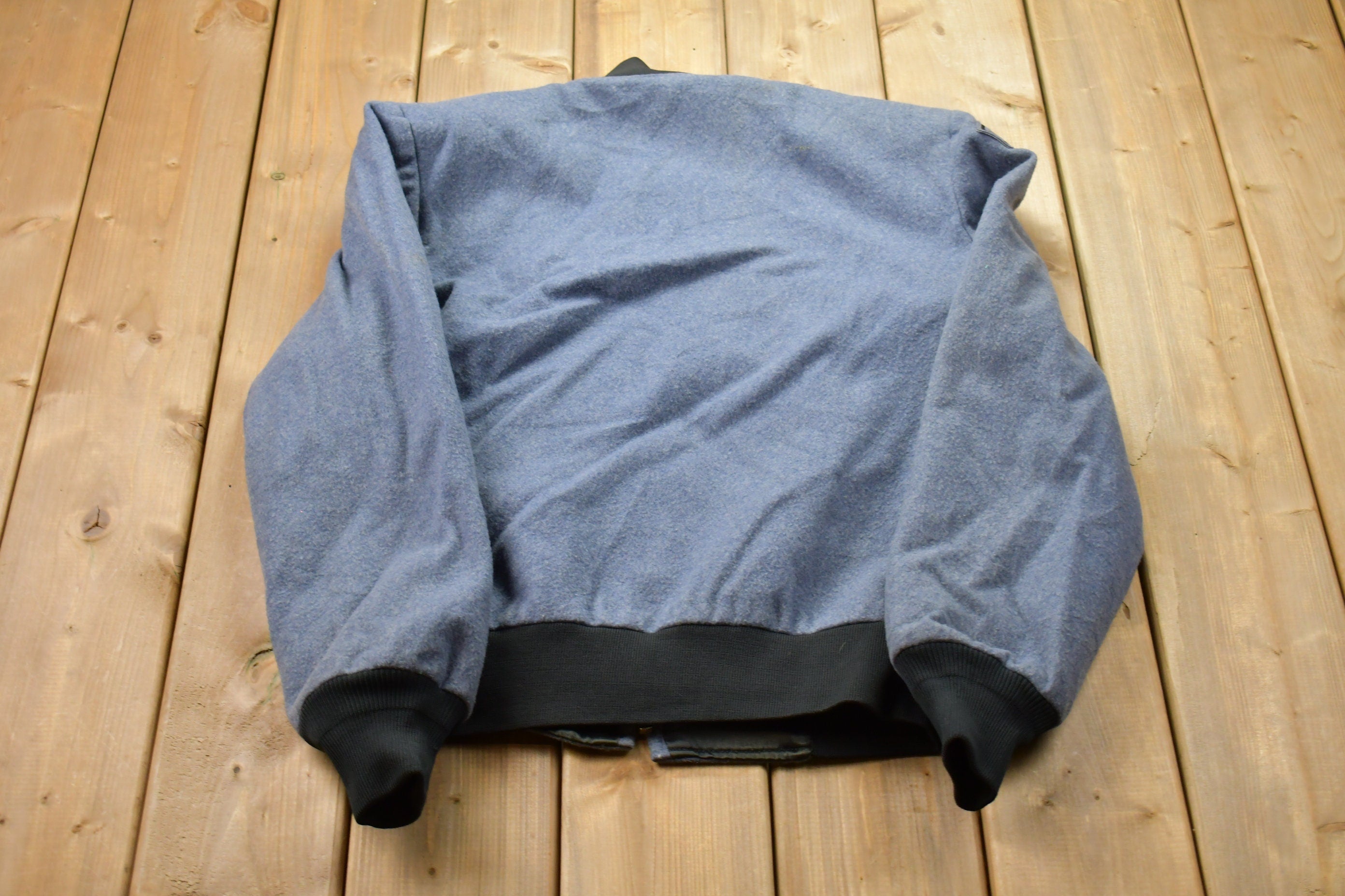 Vintage 1990s Valley Force Wool Bomber Jacket