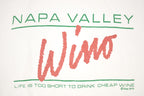 Vintage 1990s Crazy Shirt Napa Valley Wino Souvenir Travel T-Shirt Men's L