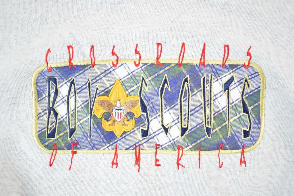 Vintage 1990s Crossroads Boy Scouts Crewneck Sweatshirt Mens L