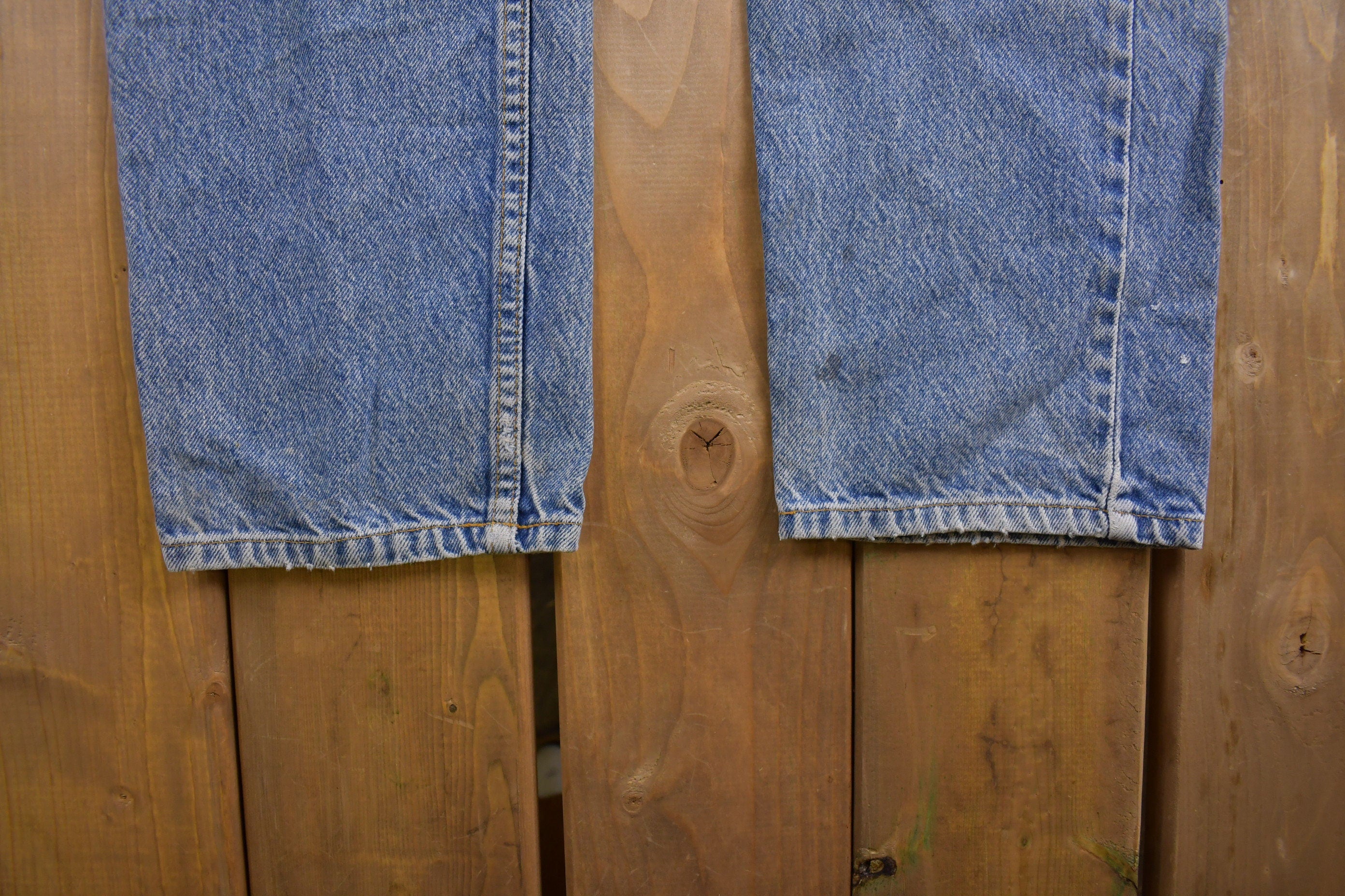 Vintage 1990s Levi's 505 Orange Tab Jeans Size 32 x 28