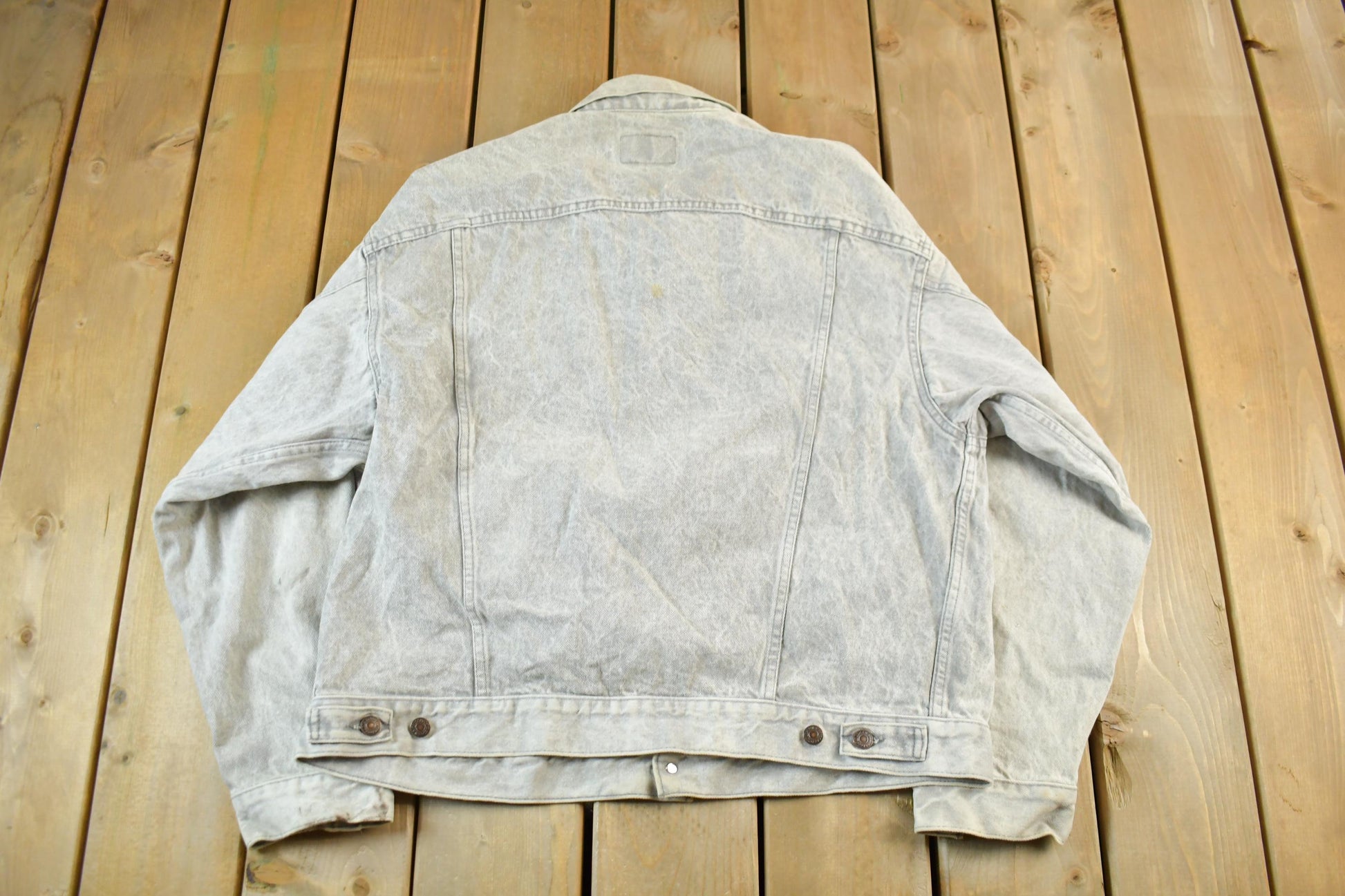Vintage 1970s Levi's Bleached Acid Wash Type 3 Jean Jacket Men's XL  Made In USA  70s Hippie  Type III True Vintage