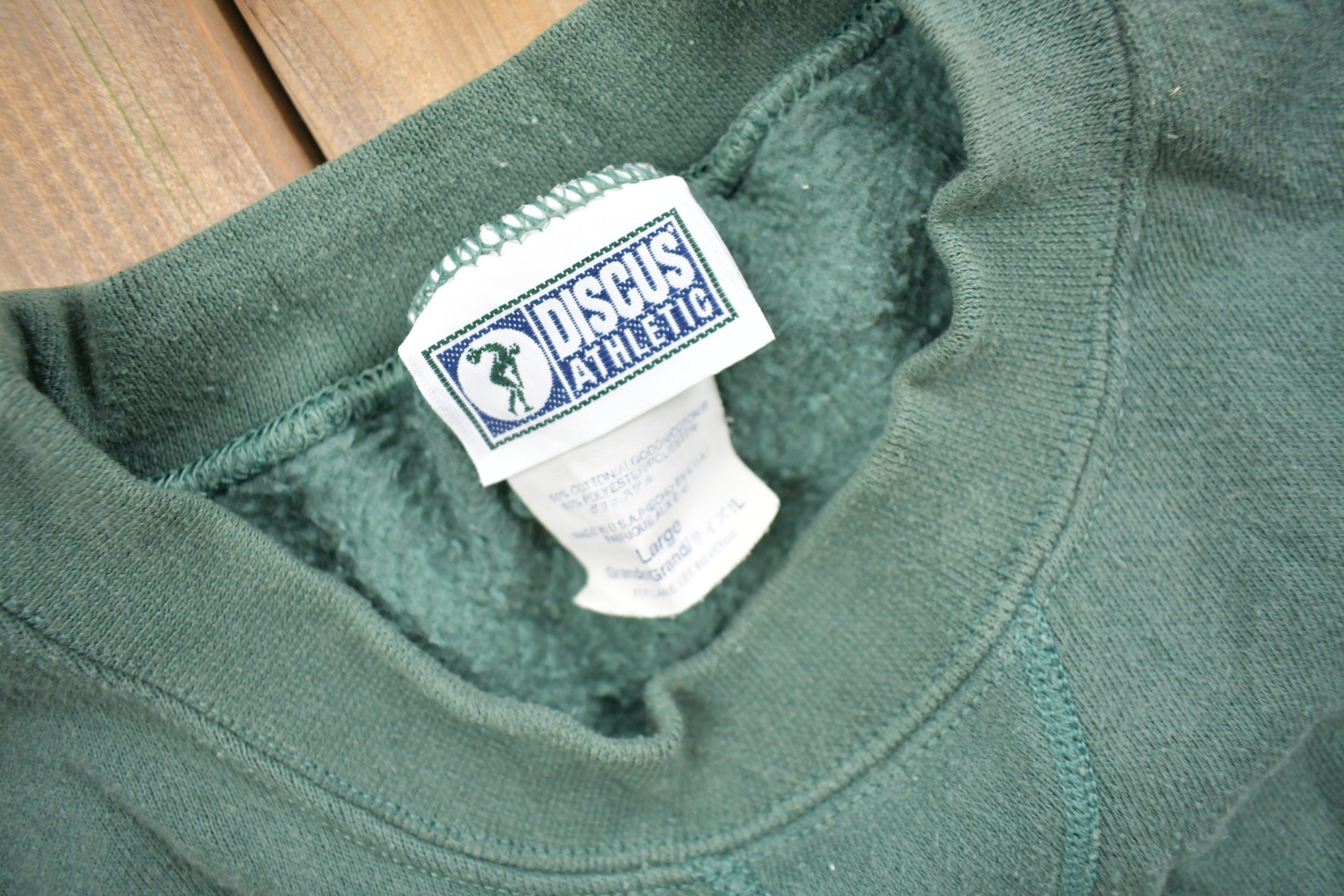 Vintage 1990s Discus Athletic Blank Crewneck Sweatshirt  90s Crewneck  Made In USA  Heavy Weight