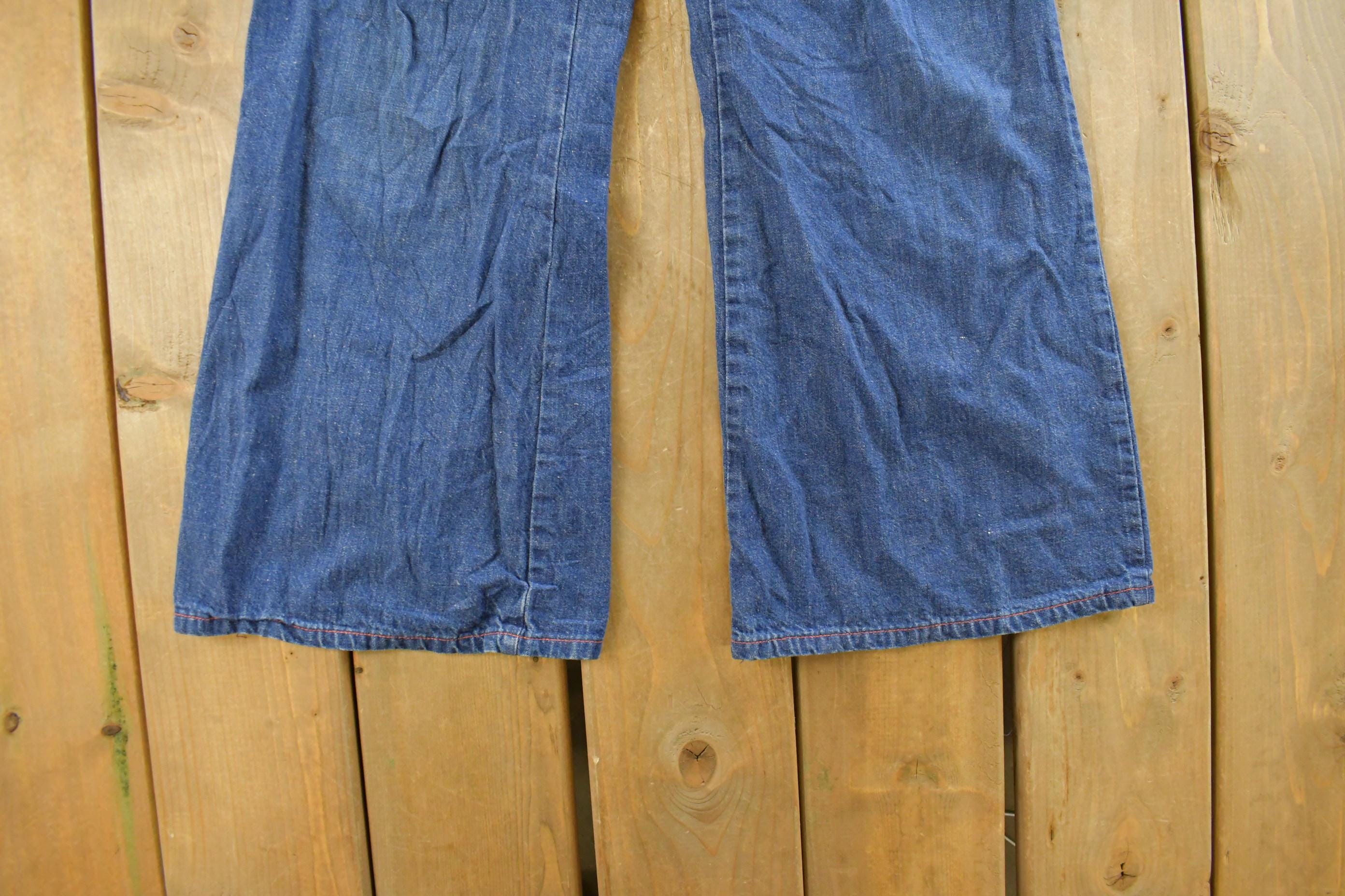 Vintage 1970s Young Stuff Bell Bottom Flare Denim Jeans Men's 30 x 29