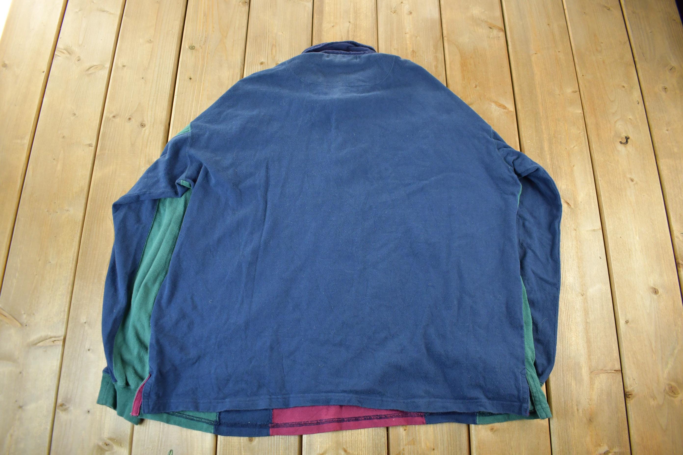 Vintage 1990s Iban Striped Rugby Button Up Shirt