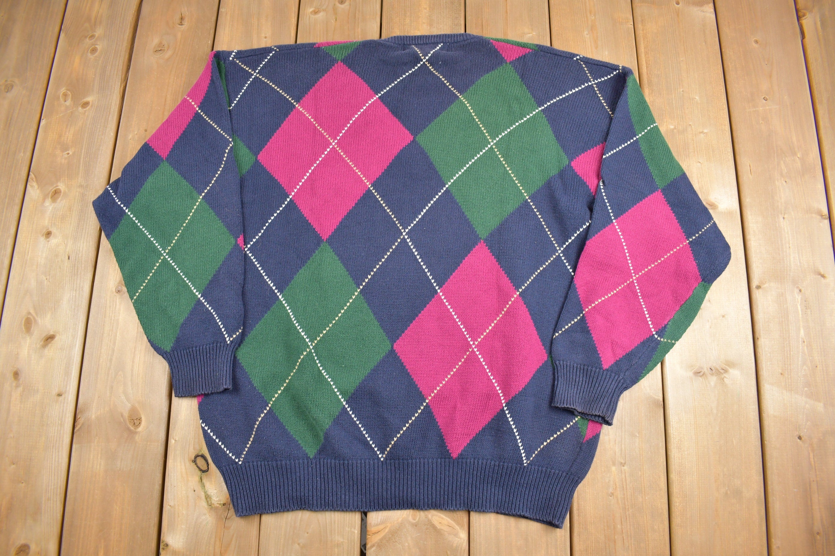 Vintage 1990s Pringle Knit V Neck Sweater