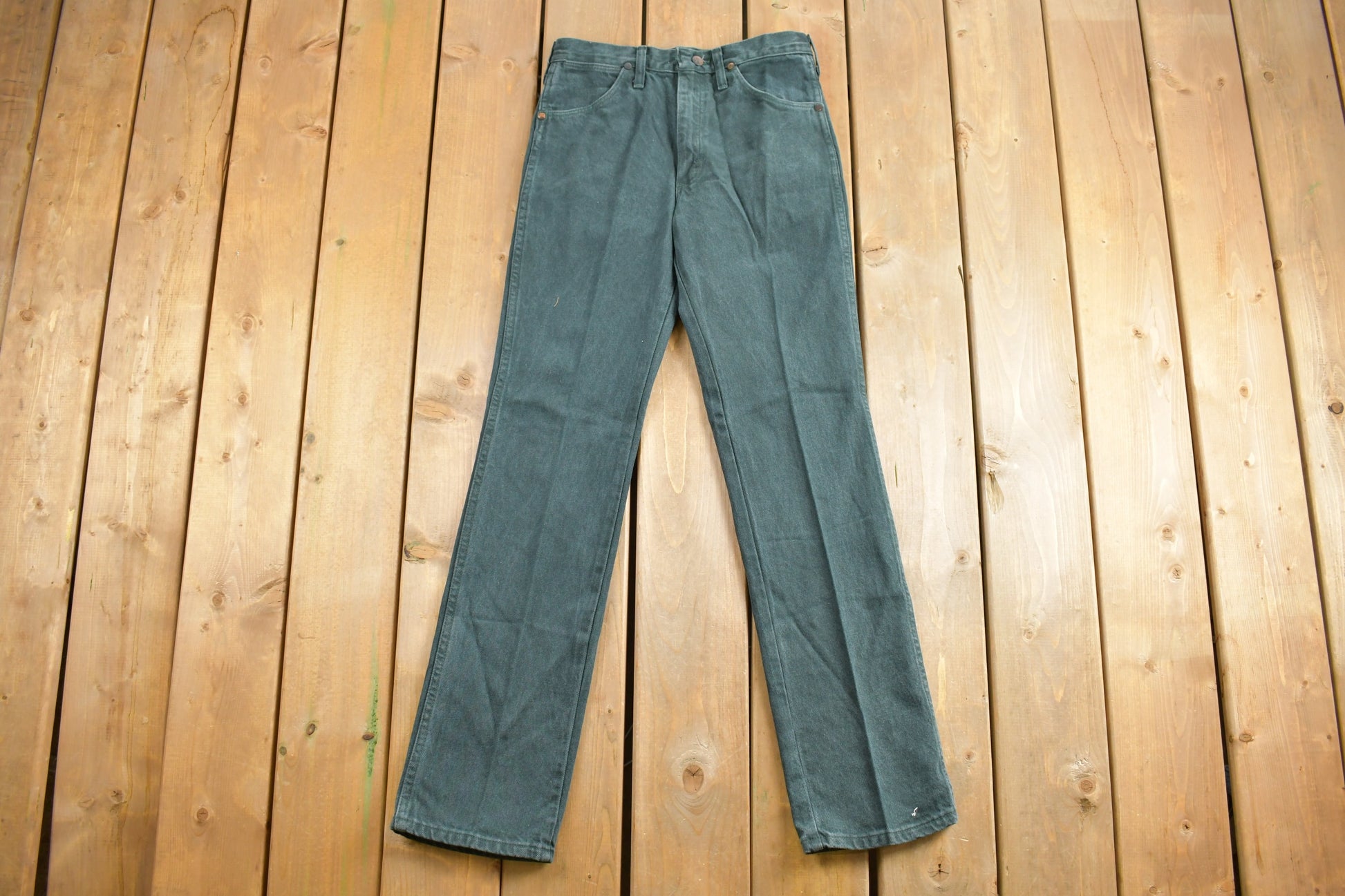Wrangler Cowboy Cut Deadstock Vintage 1980s Jeans Size 29 x 32 Forrest Green
