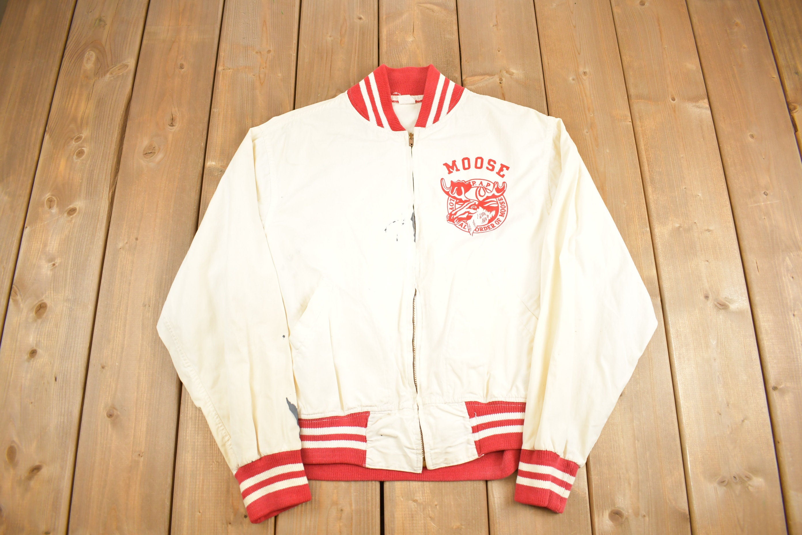 Vintage 1950s Loyal Order of Moose Champion Bomber Jacket
