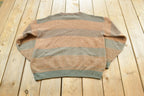 Vintage 1990s Chaps Ralph Lauren Boy Scout Tag Striped Knit Sweater Men's L
