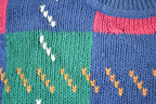 Vintage 1990s St John's Bay Cable Knit Abstract Pattern Crewneck Sweater Mens L