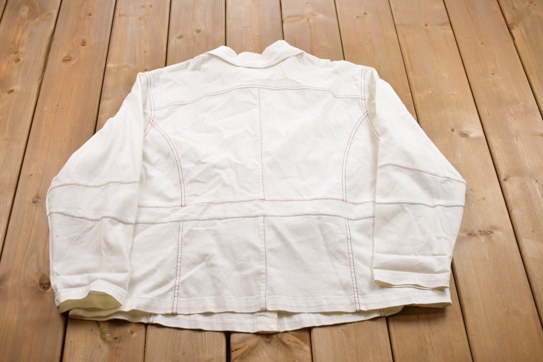 Vintage 1990s Nautical Theme Blank Button Up Shirt