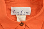 Vintage 1990s Blank Orange Button Up Shirt
