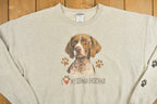 Vintage 1990s Cute I Love My German Short Hair Crewneck