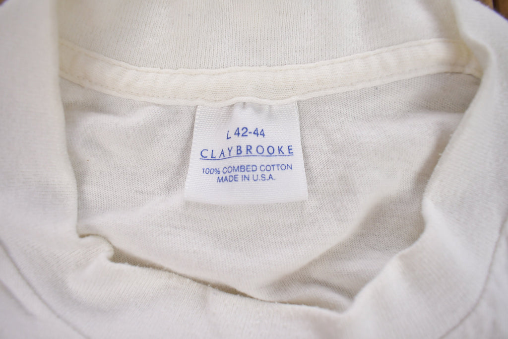 Vintage 1990s Claybrooke Blank White T Shirt
