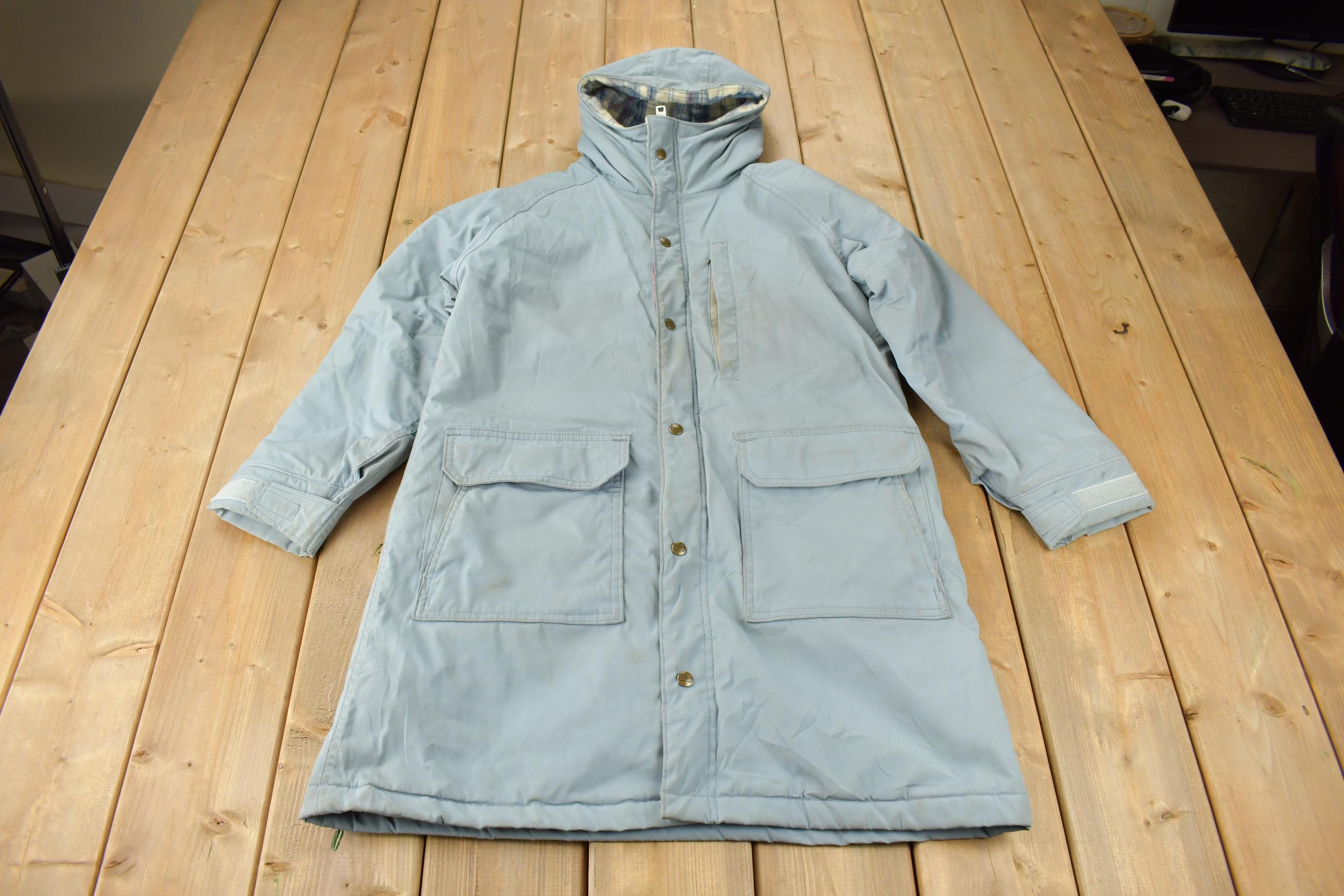 Vintage 1990s Woolrich Woman Plaid Lined Jacket