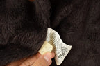Vintage 1970s Trojan Leather Fur Collar Trench Coat Women's S