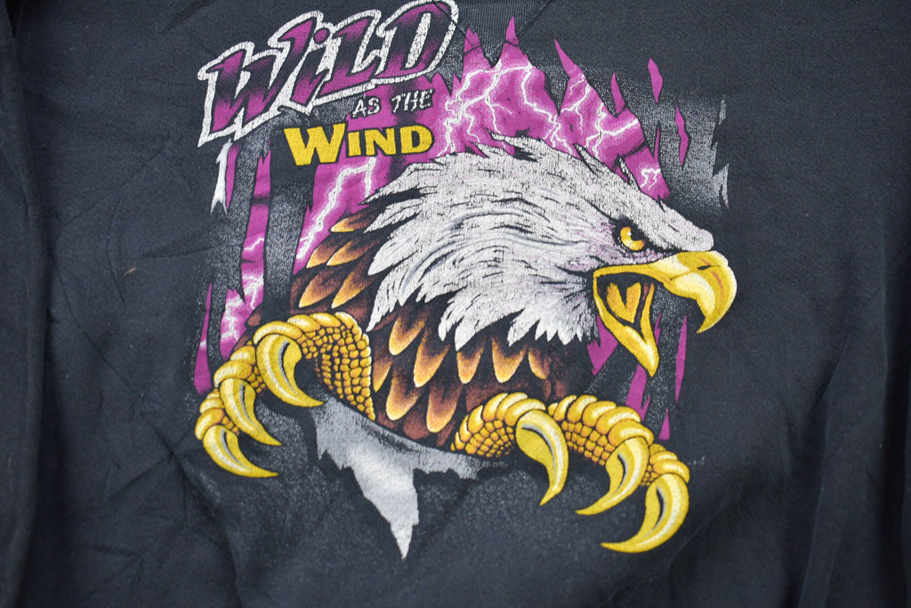 Vintage 1990s Wild As The Wind Eagle Salem Sportswear Graphic Crewneck Sweatshirt