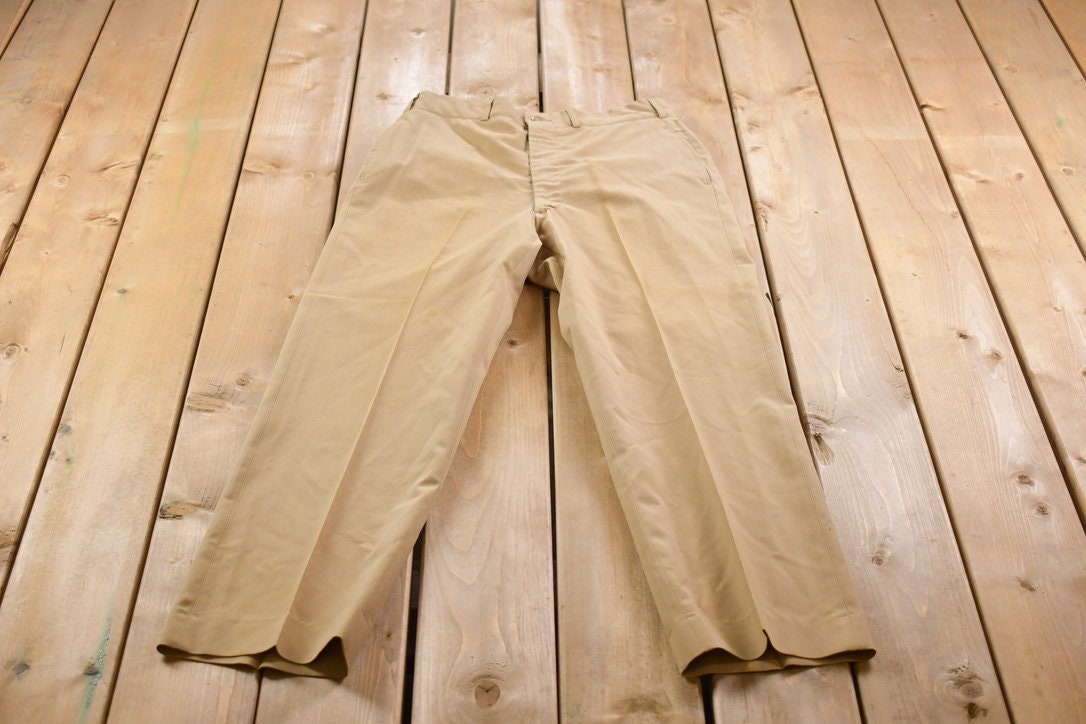 Vintage 1990s Brown Trousers Size 31 x 30