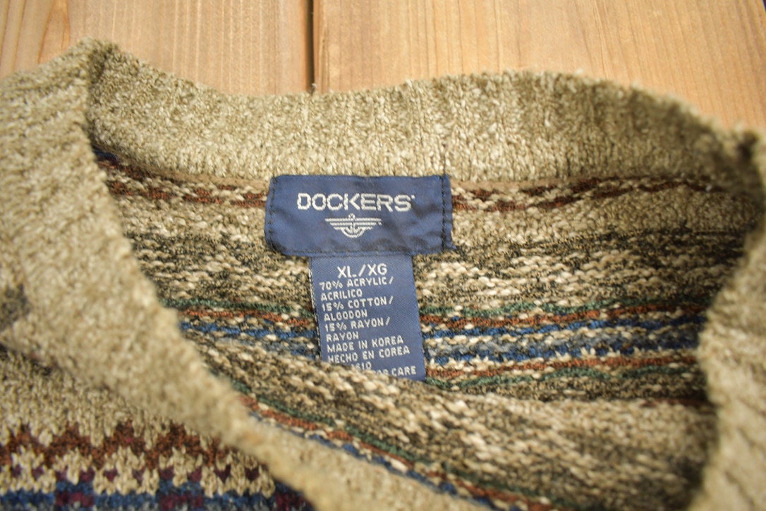 Vintage 1990s Dockers Knitted Crewneck Sweater