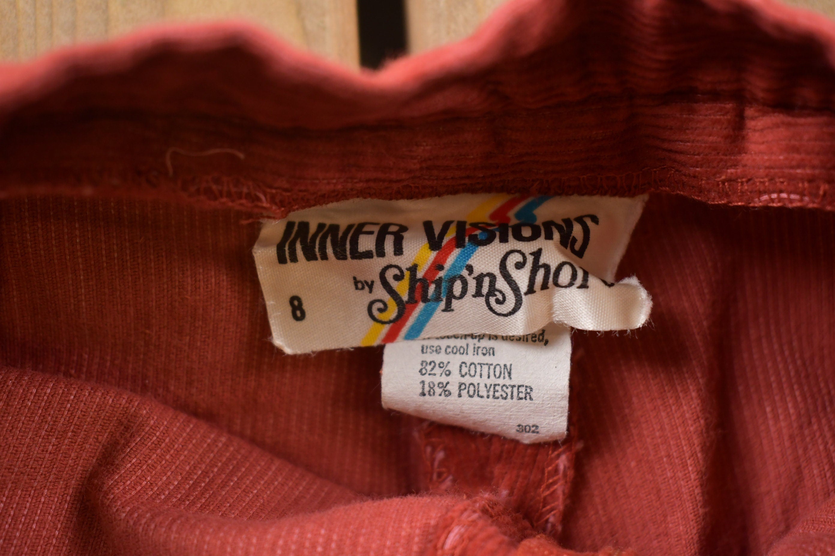 Vintage 1970s Ship 'n Shore Corduroy Flare Pants Size 24 x 30