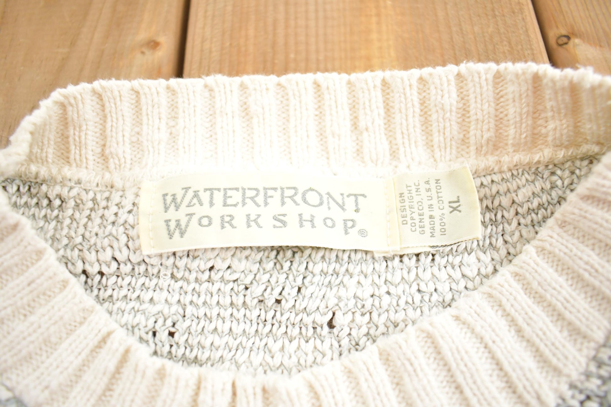 Vintage 1980s Waterfront Workshop Knit Crewneck Sweater