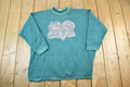 Vintage 1990s J Lauren Floral Garden Souvenir Crewneck Sweatshirt Made In USA