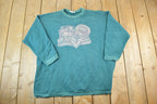 Vintage 1990s J Lauren Floral Garden Souvenir Crewneck Sweatshirt Made In USA
