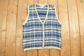 Vintage 1990s Gina Peters Knit Cardigan Sweater Vest