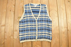 Vintage 1990s Gina Peters Knit Cardigan Sweater Vest