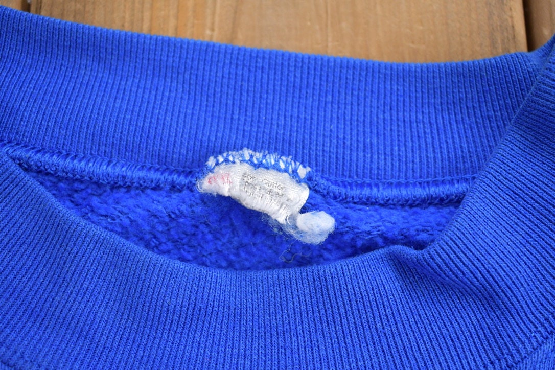 Vintage 1980S Blank Boxy Short-sleeve Crewneck Sweatshirt