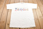 Vintage 1990s Disneyland Character Letter Souvenir T Shirt  Streetwear  Rare Vintage  Vacation Tee  Travel T Shirt  Made in USA