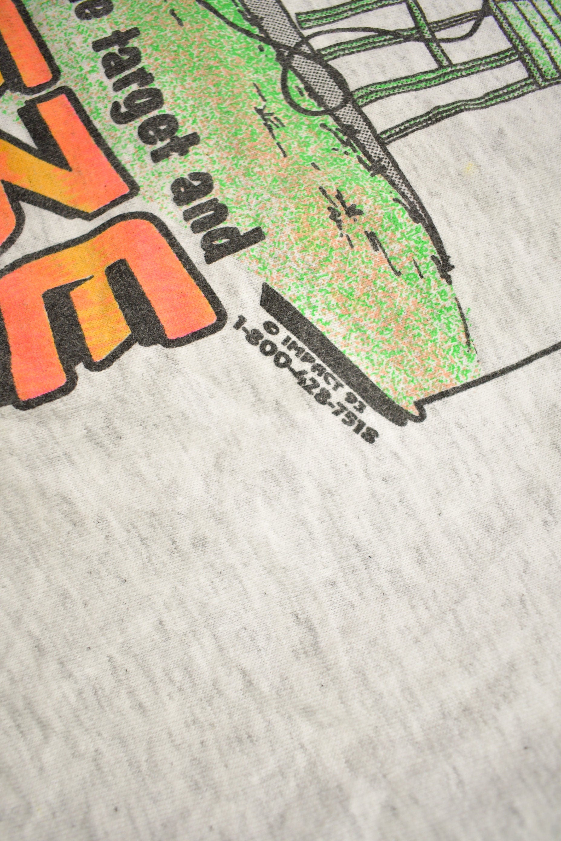 Vintage 1993 "How To Handle Bad Pulls Just Keep your Eye On The Target And Squeeze" Graphic Quarter Zip T Shirt