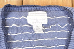 Vintage 1990s Christopher & Banks Teddy Bear Hand Embroidered Knit Cardigan Sweater Women's M
