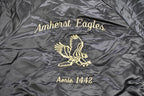 Vintage 1980s Amherst Eagles Aerie 1442 Embroidered Satin Snap Button Jacket