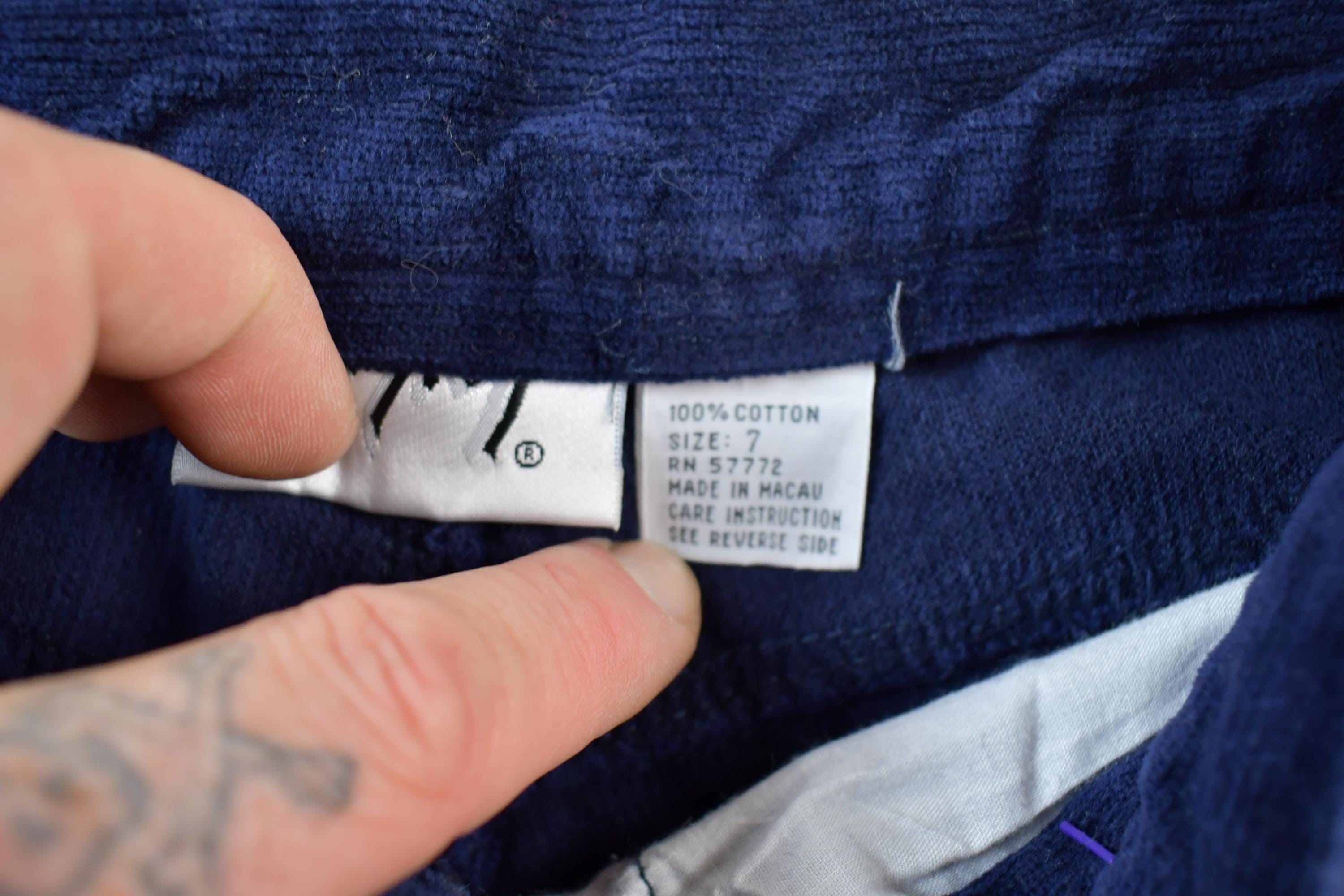 Vintage 1990s Blue Corduroy Size 32x28