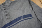 Vintage Y2K Chaps Embroidered Logo Quarter Zip Knit Sweater Size XL