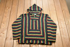 Vintage Knitted Blanket Hooded Sweater