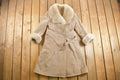 Vintage 1960s Fur Collared Suede Leather Jacket