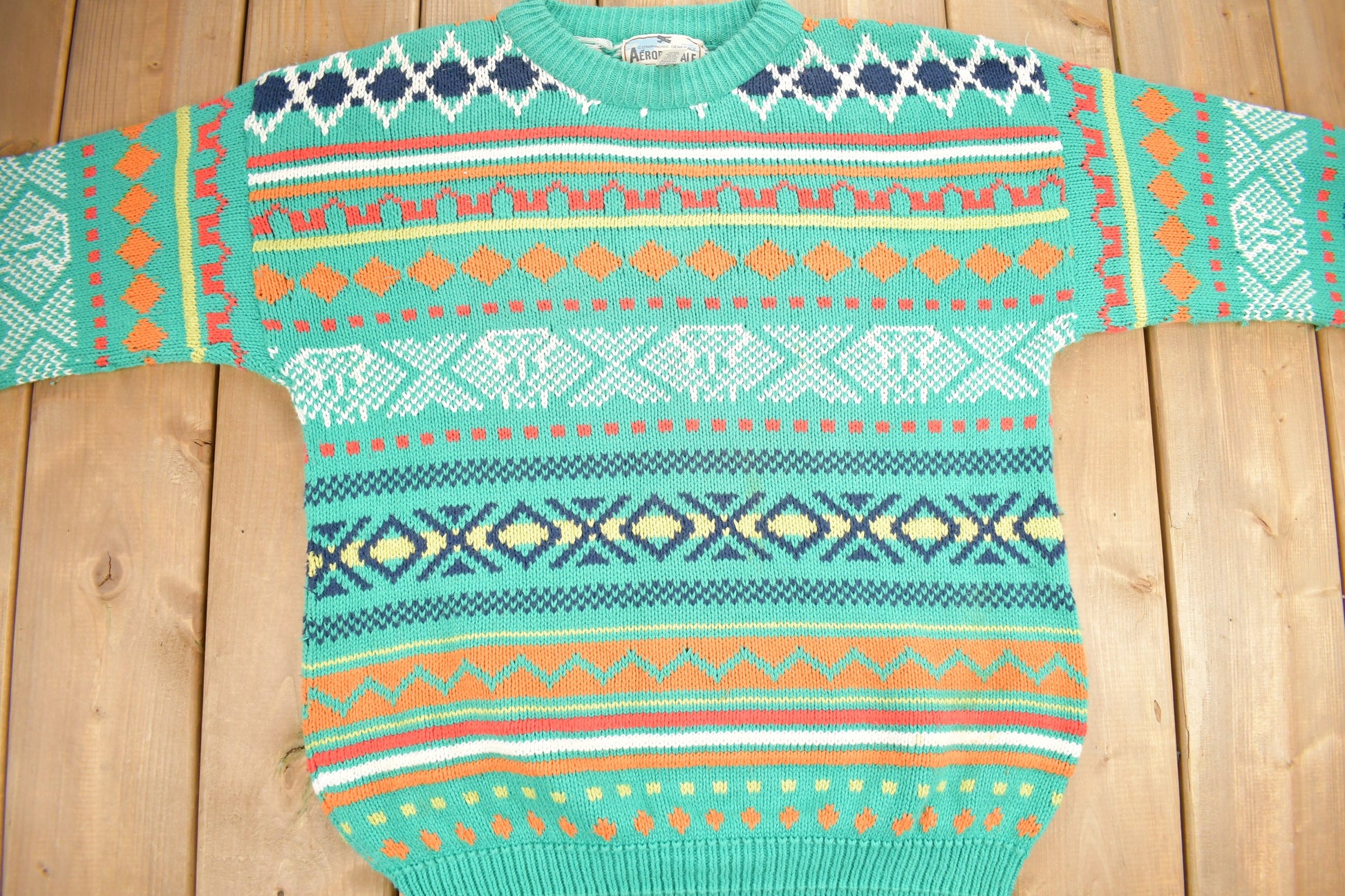 Vintage 1990s Aeropostale Knit Crewneck Sweater /