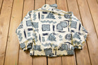 Vintage 1990s Bold Spirit All Over Print Full Zip Windbreaker Jacket