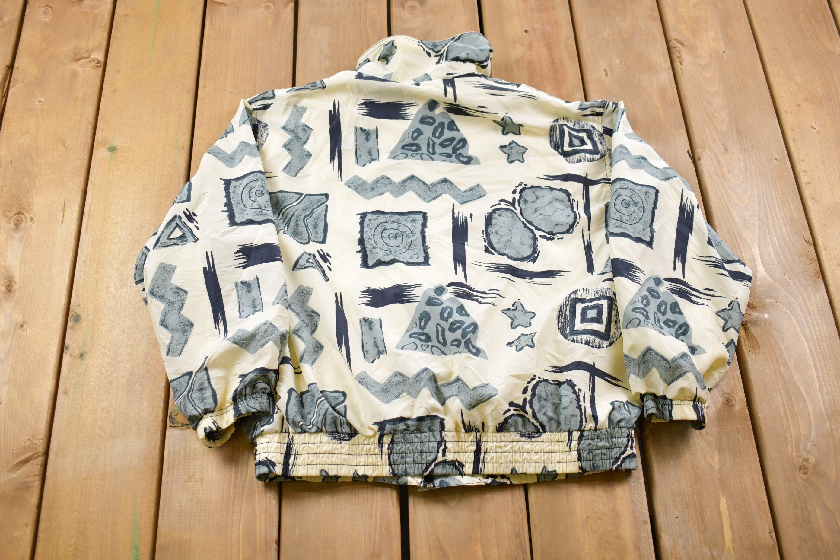 Vintage 1990s Bold Spirit All Over Print Full Zip Windbreaker Jacket