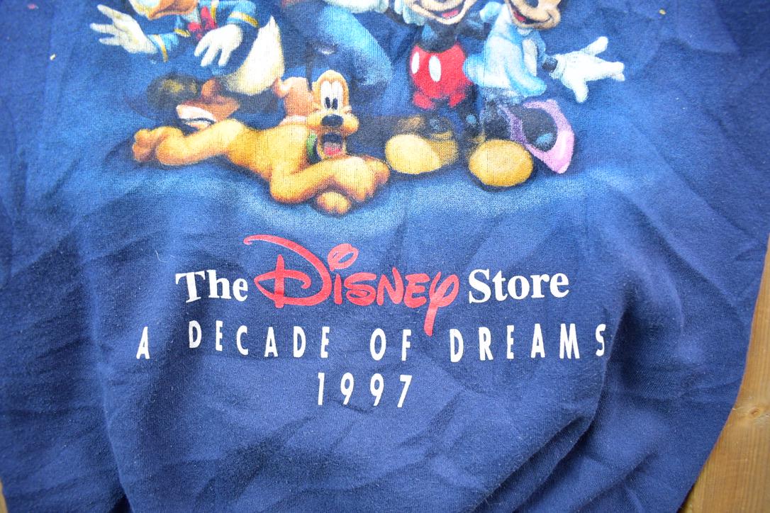Vintage 1997 The Disney Store 10 Year Anniversary Disney Crewneck