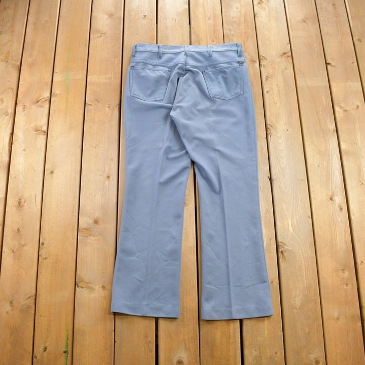 Vintage Blue 'Time Out West' Wool Trousers Size 36x30